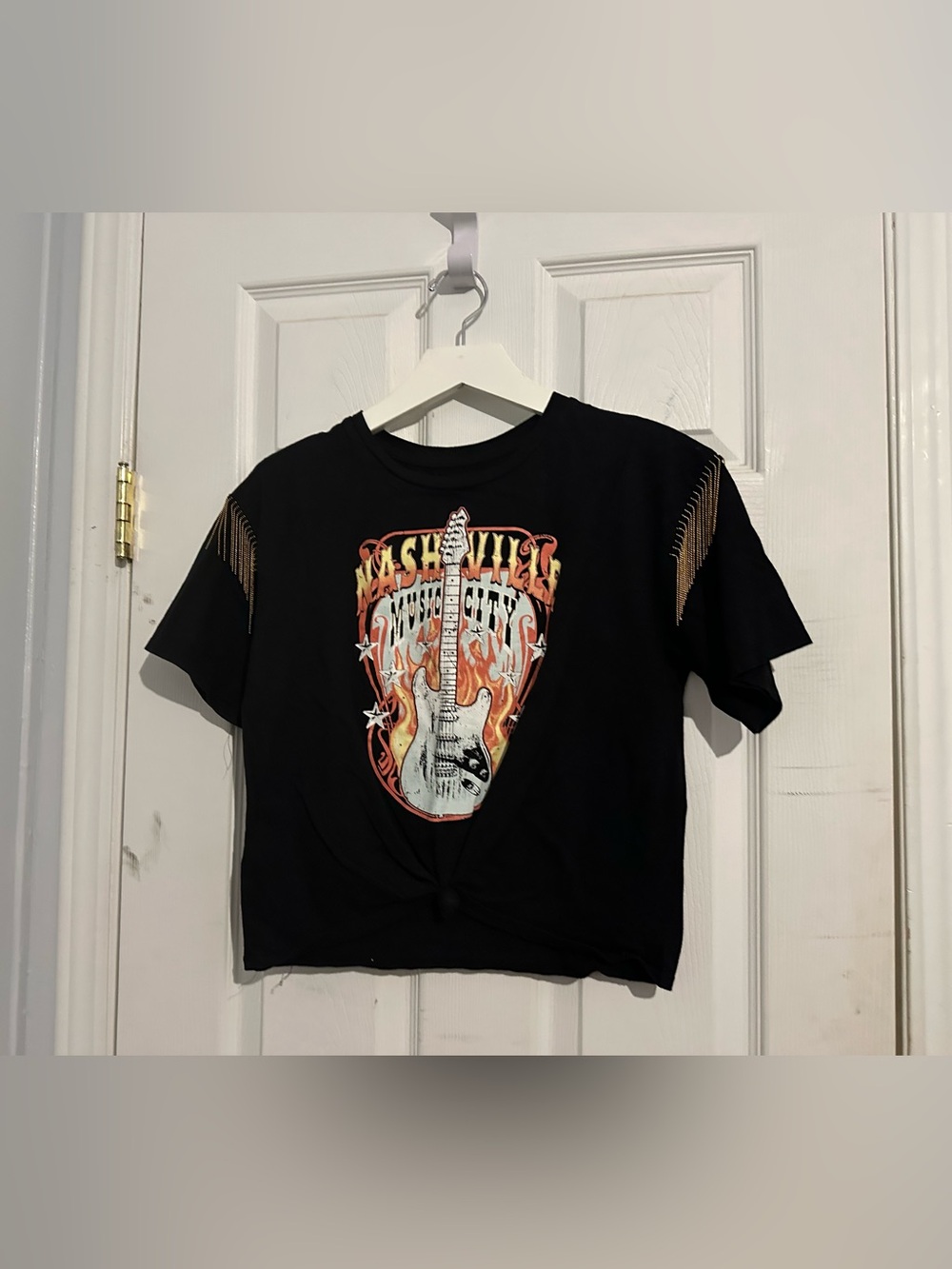 Organic Generation Nashville Music City Graphic Crop Tee  Size S